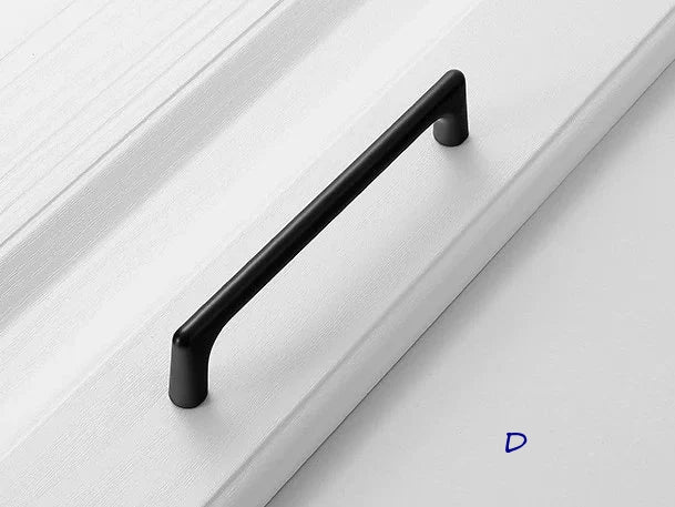 Black Cabinet Pulls and Knobs, Minimalism Kitchen Hardware