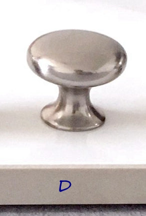 Nickel Round Drawer Knobs, Zinc Alloy & Stainless Steel, Minimal Cabinet Hardware