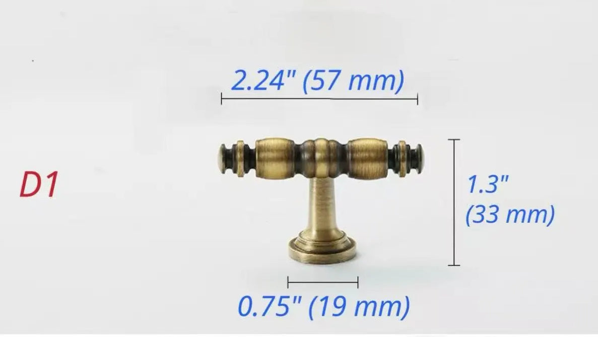 European Style Brass Cabinet Handles, Antique Bronze, Kitchen Hardware