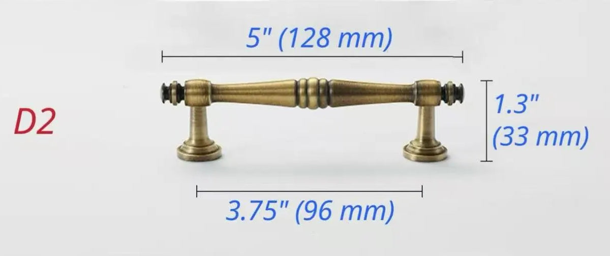 European Style Brass Cabinet Handles, Antique Bronze, Kitchen Hardware