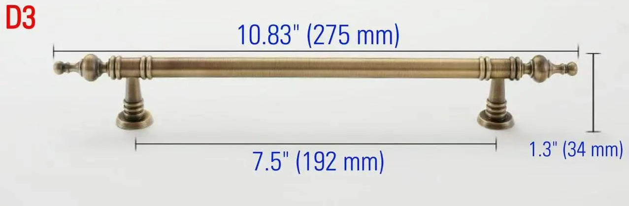 Antique Bronze European Brass Cabinet Pull - MCM Hardware