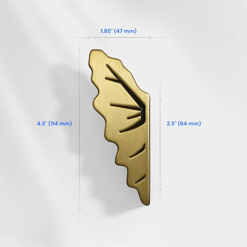 2.5" 3.75" Leaf Cabinet Drawer Pulls, Decorative Hardware