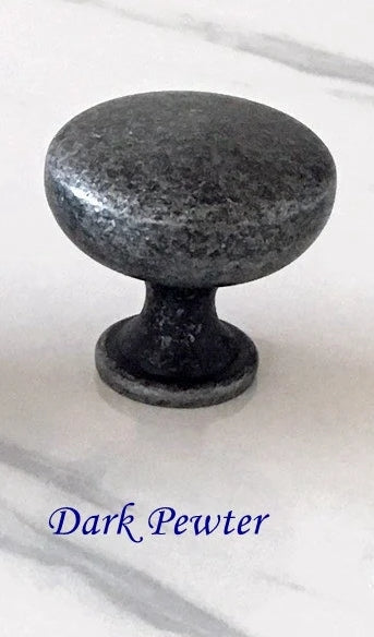 Round Cabinet Knobs, Drawer Pulls, Gold Pewter Nickel Bronze, Kitchen Hardware