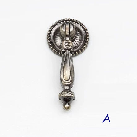 2.5" 3.75" 5" Drawer Pulls, Single Drop Knob, Swing Bail Handle, Antique Bronze