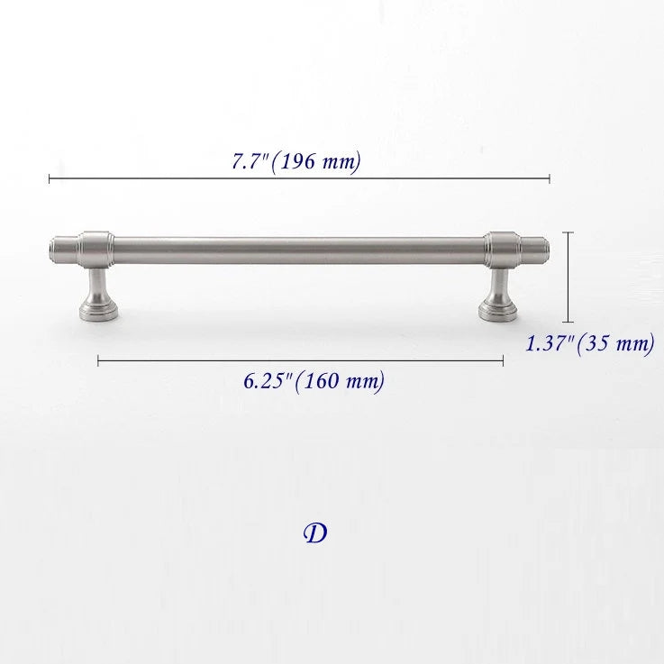 Minimalist Cabinet Bar Pulls, Solid Brass, Brushed Nickel, Modern Kitchen Hardware