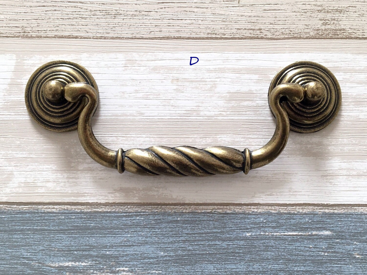 Vintage Style Bail Drawer Pulls Drop Handle, Antique Bronze, 3.75" 5" Centers
