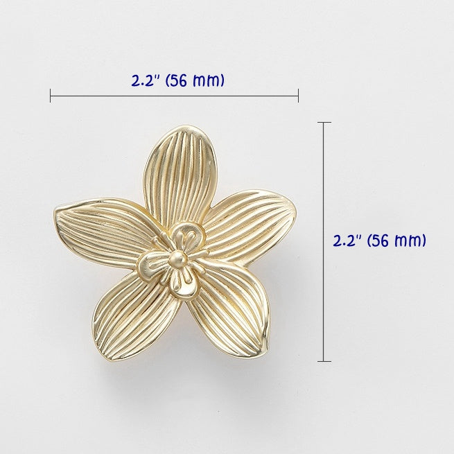 Flower Cabinet Knob, Petal Drawer Pull, Decorative Kitchen Hardware