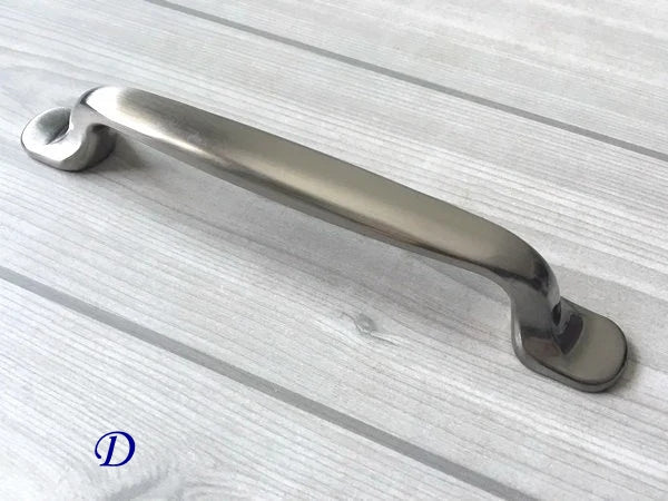 Nickel Cabinet Drawer Pulls Modern Cup Handles 76 96 128 mm Lynn Hardware