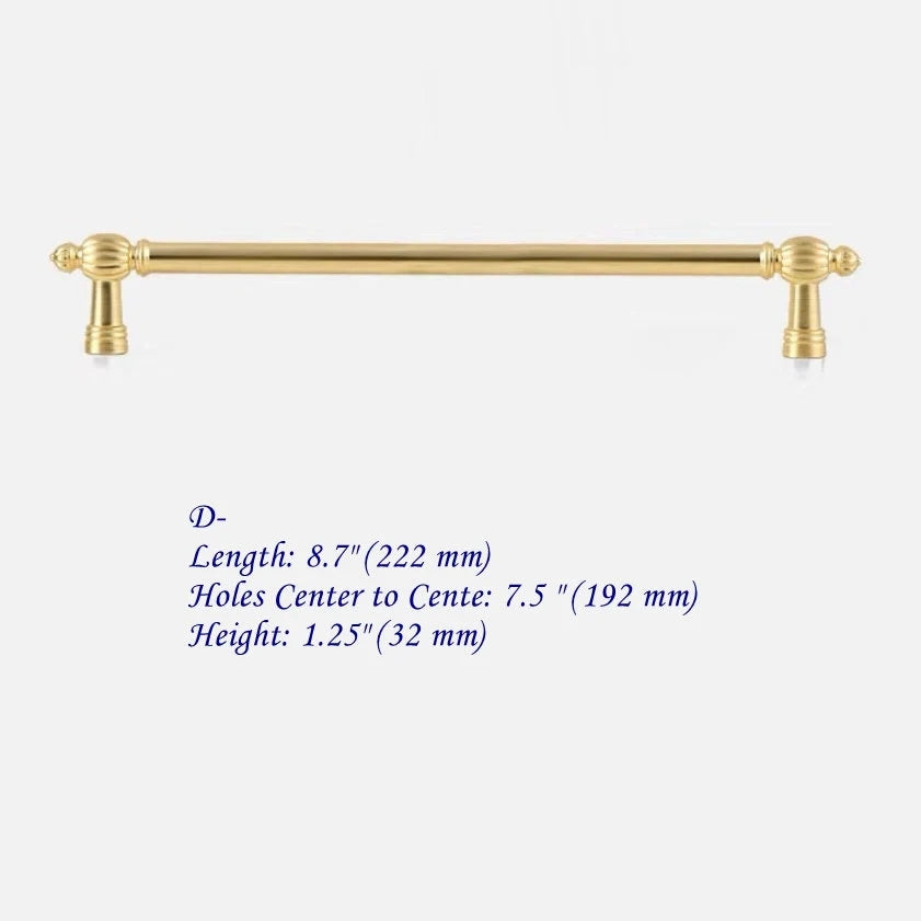 3.75" 5" 7.5" Brushed Gold Cabinet Pulls, Mid Century MCM Kitchen Hardware