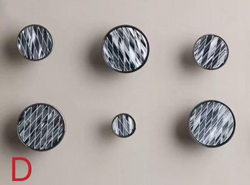 Nordic Mother of Pearl Brass Cabinet Knob, Chrome Shell Drawer Pull, Decorative Kitchen Hardware
