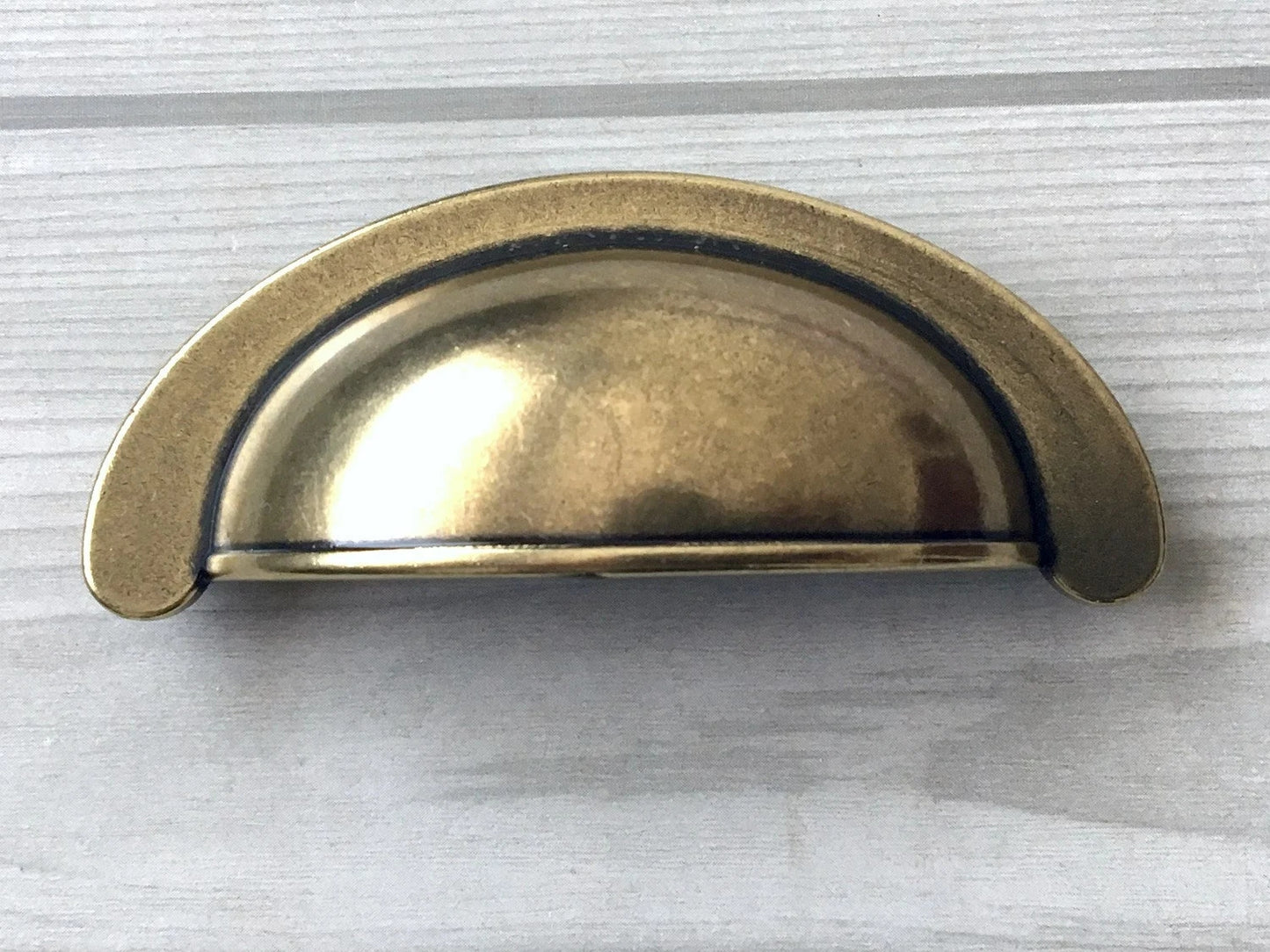 Bronze Cabinet Handles, Cup Drawer Pulls, Retro Kitchen Hardware