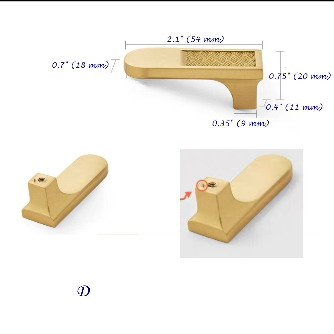 Solid Brass Cabinet Knobs, Classic Cylinder, Oriental Kitchen Hardware