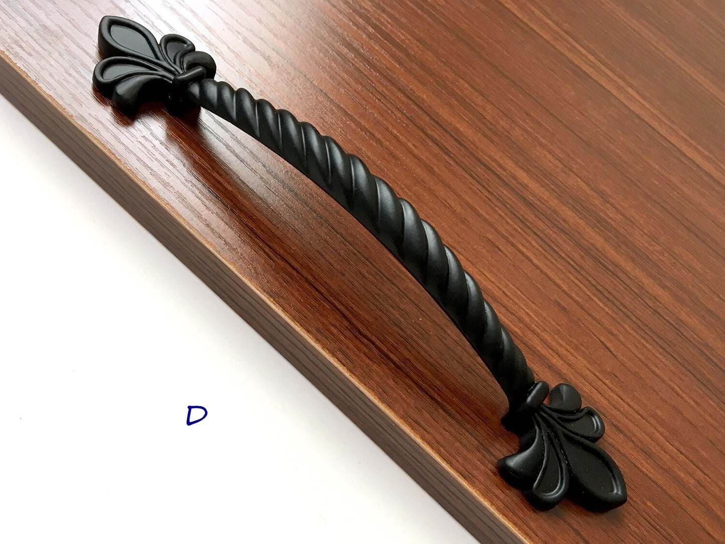 Black Fleur De Lis Cabinet Pulls, Kitchen Hardware, 2.5" 3.75" Centers