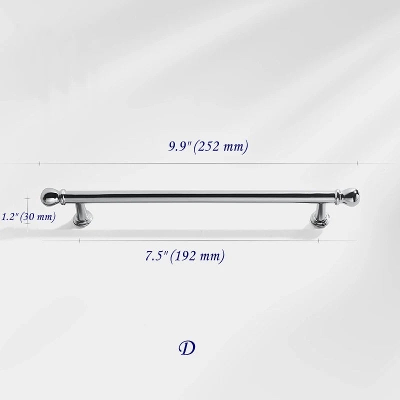 3.75" 5" 7.5" Cabinet Handles, Drawer Pulls, Polished Chrome Silver