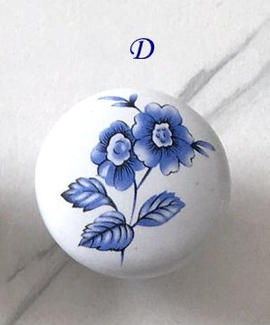 Ceramic Drawer Knobs, Kitchen Cabinet Pulls Hardware, Flower Bird Colorful