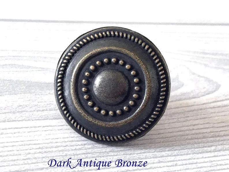 Dark Antique Bronze Cabinet Knobs Vintage Style