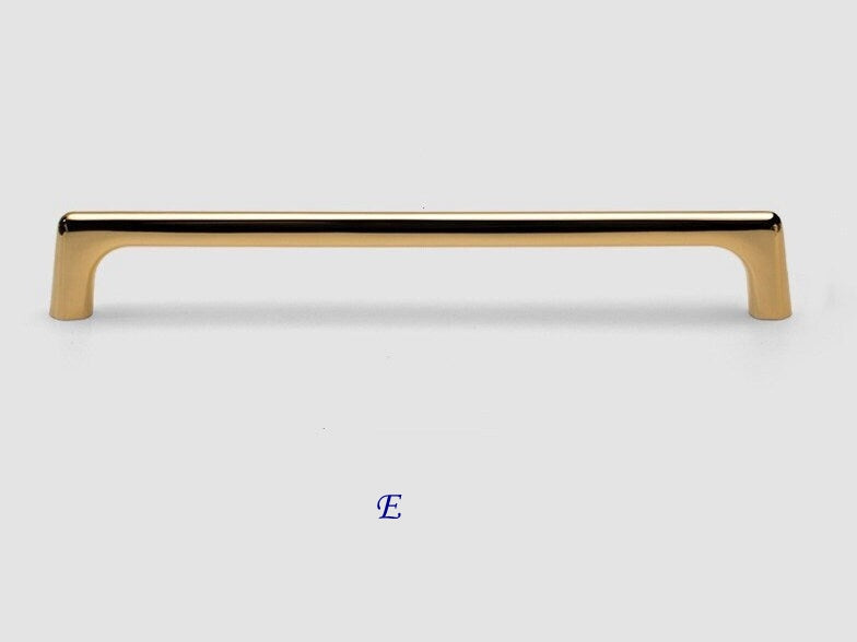 Polished Gold Cabinet Pulls, MCM Wardrobe Handles, Kitchen Hardware
