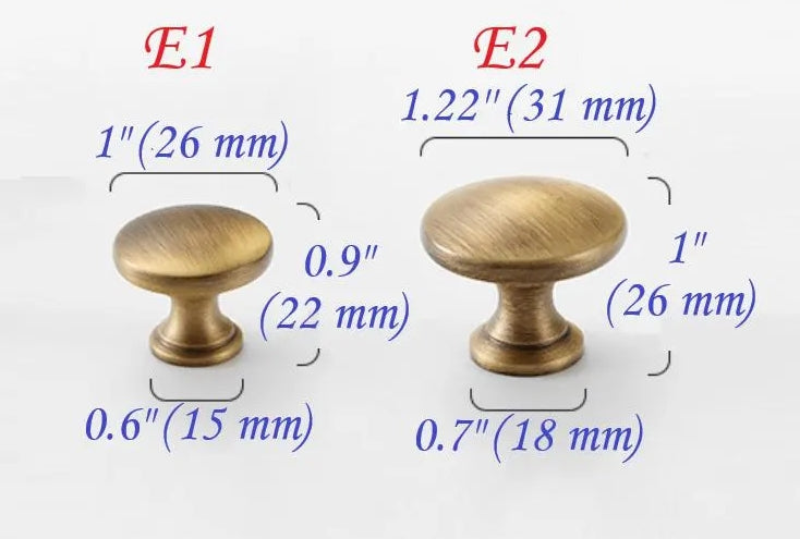 Brass Knob, Drawer Pulls, Kitchen Hardware, Antique Bronze
