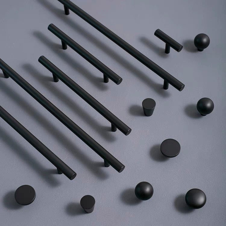 Brass matte black appliance pulls with 3.75", 5", 6.25", 8.8" and 12.5" hole spacing