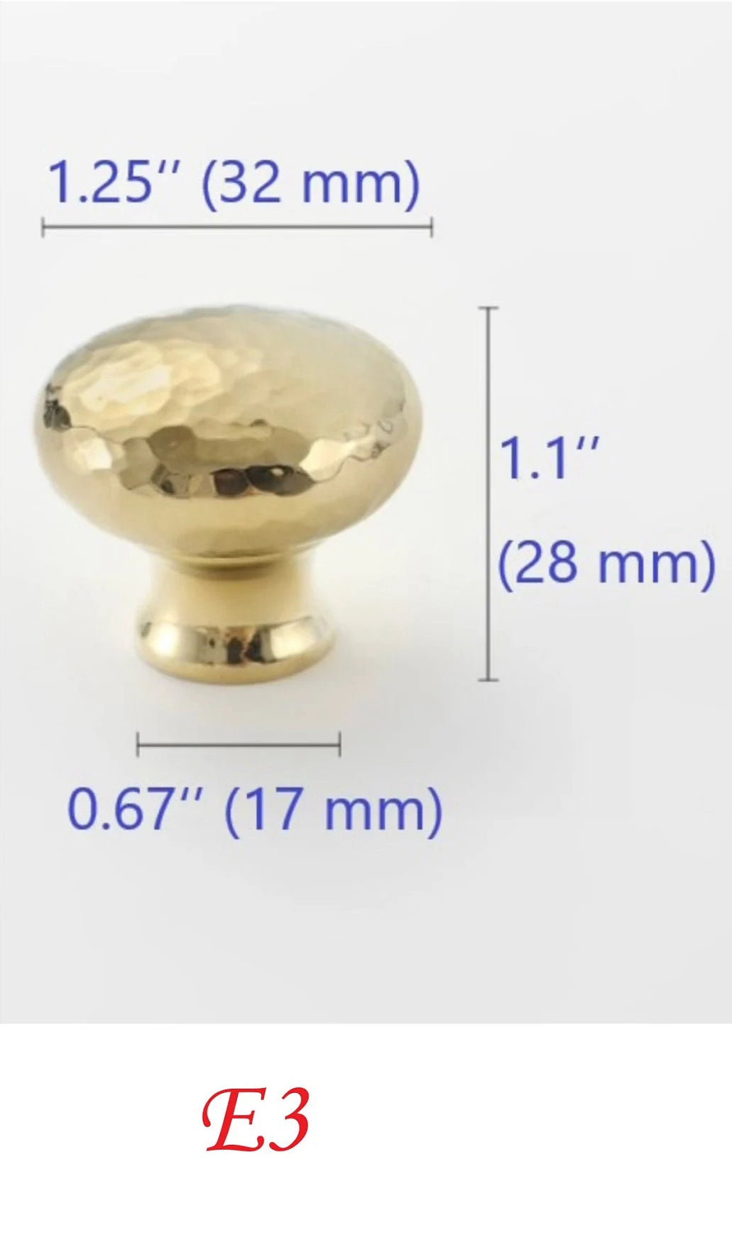 Hammered Brass Knobs Gold Drawer Pulls Egg Door Handle
