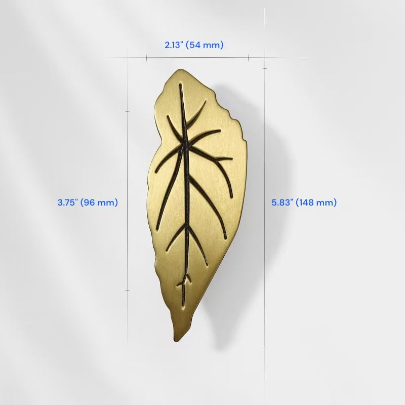 2.5" 3.75" Leaf Cabinet Drawer Pulls, Decorative Hardware