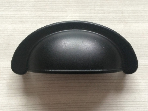 2.75" Cup Drawer Pull & Cabinet Knob in Matte Black, 2-3/4 Inch 70 mm Centers