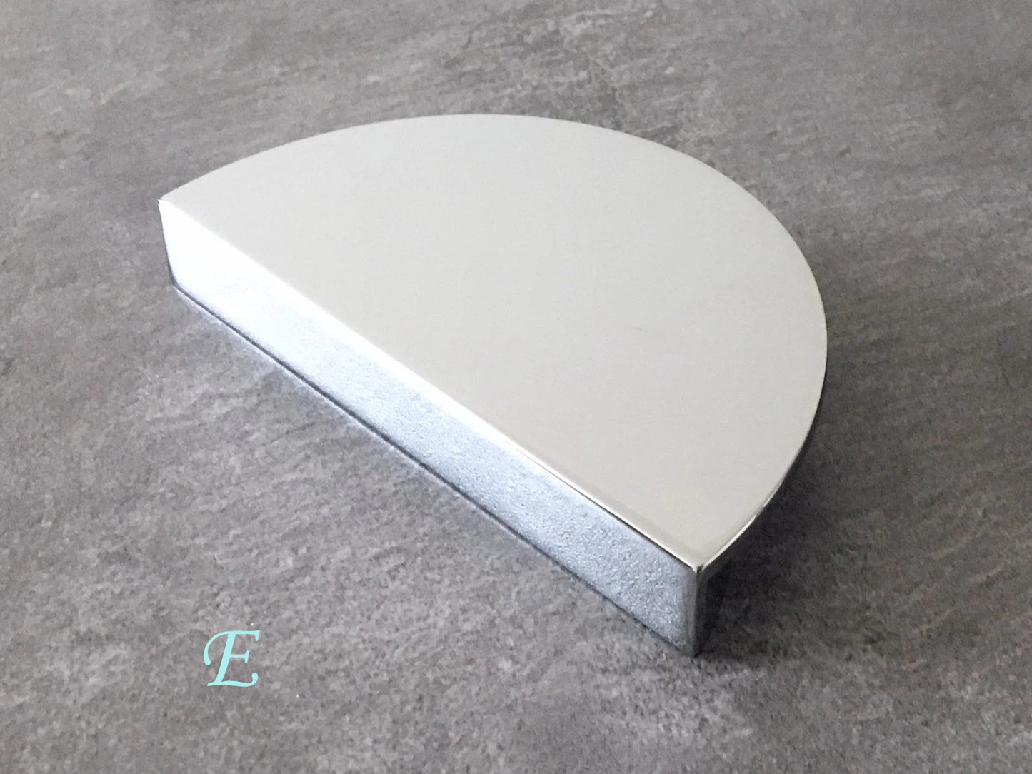 Minimalism Cabinet Handles, Half Moon Drawer Pulls, Polished Chrome, Kitchen Hardware