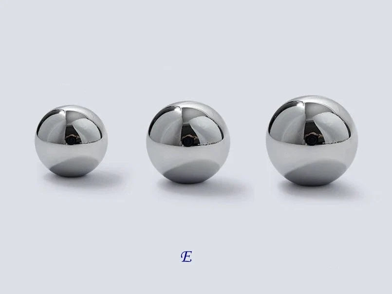 Brass Cabinet Ball Knobs, Polished Gold Chrome, Sleek Modern, Lynns Hardware