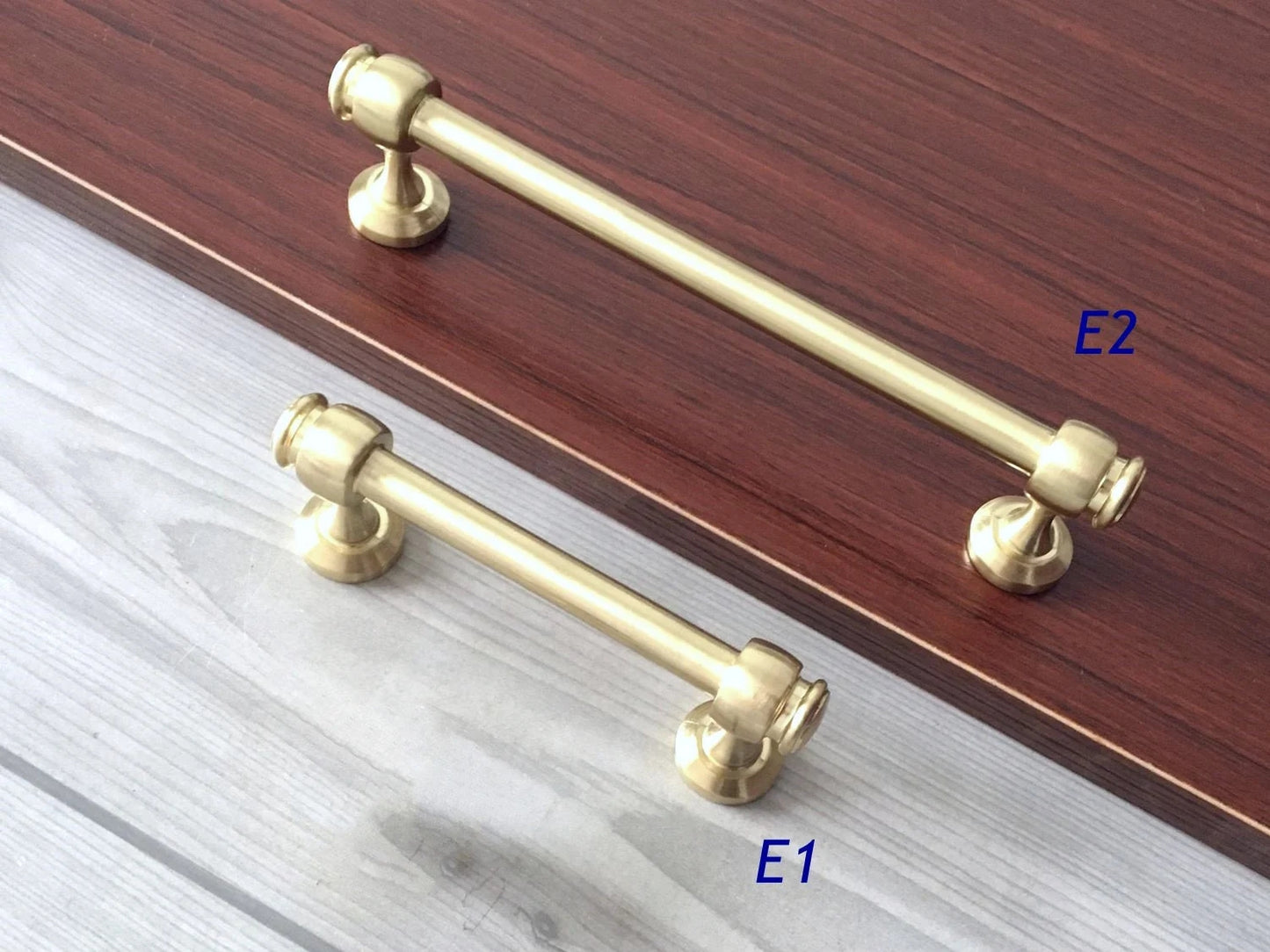 Brushed Gold Drawer Pull Half Moon, Circle Cabinet Knobs, Bar Handles, MCM Kitchen Hardware