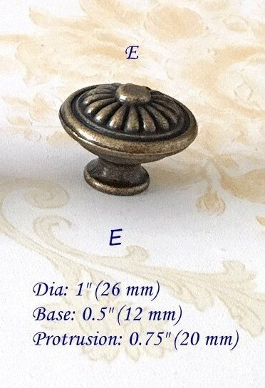 Antique Bronze Drawer Knob, Cabinet Pulls Hardware, Vintage Look
