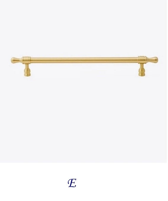 Cabinet Bar Pulls, Solid Brass, Brushed Gold, Modern Mid Century Kitchen Hardware