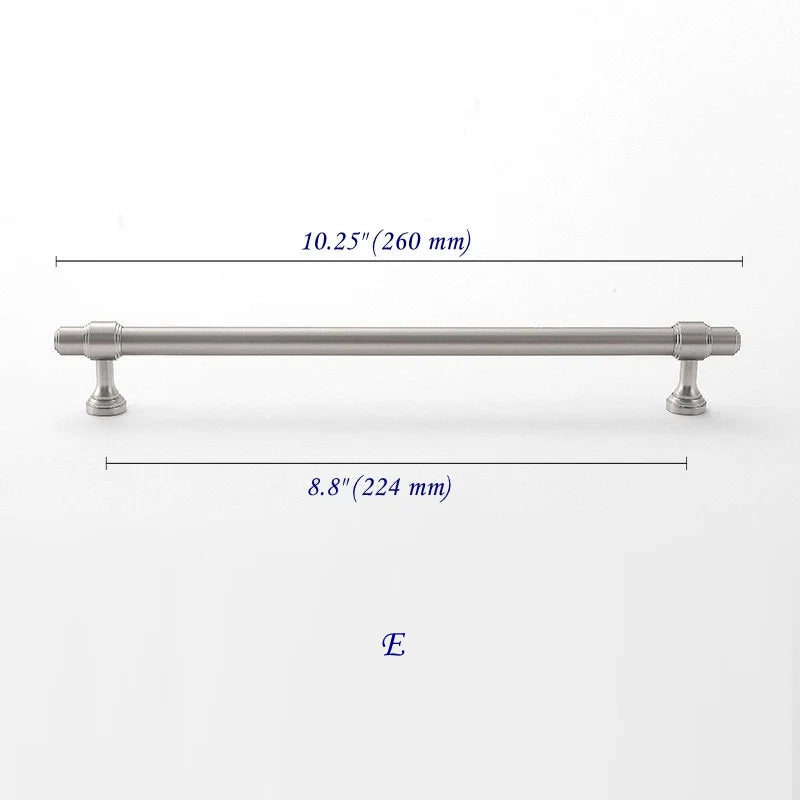 Minimalist Cabinet Bar Pulls, Solid Brass, Brushed Nickel, Modern Kitchen Hardware