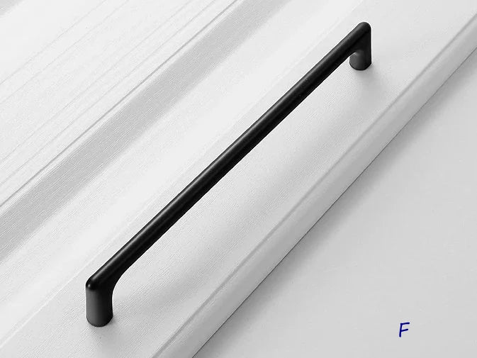 Black Cabinet Pulls and Knobs, Minimalism Kitchen Hardware