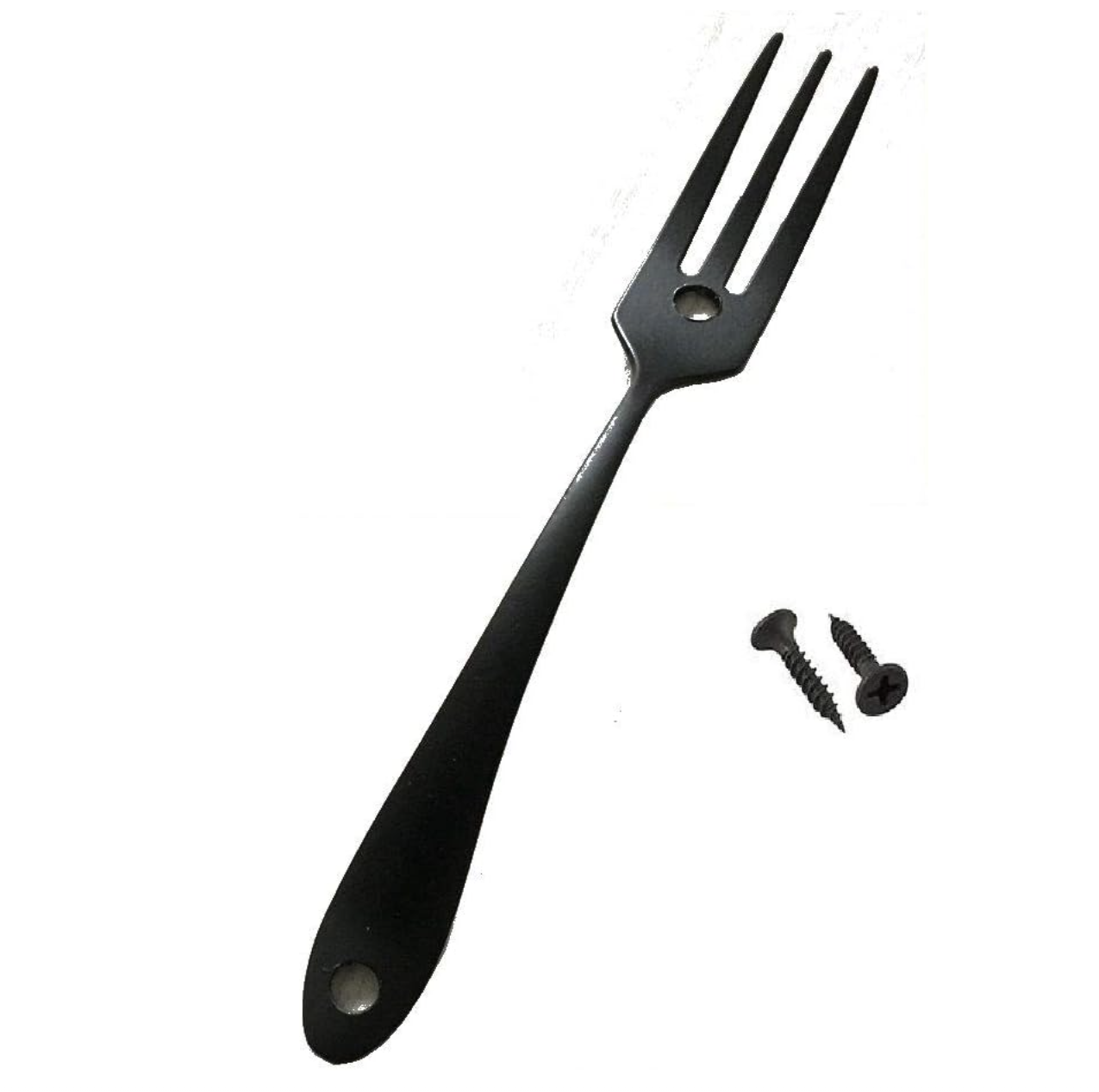 Spoon Fork Farmhouse Style Kitchen Cabinet Pulls, Antique Black