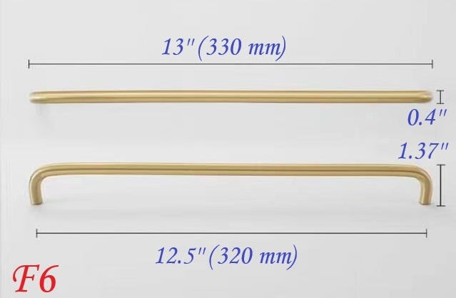 Brushed Brass D Cabinet Pulls, Cup Handles, Kitchen Hardware
