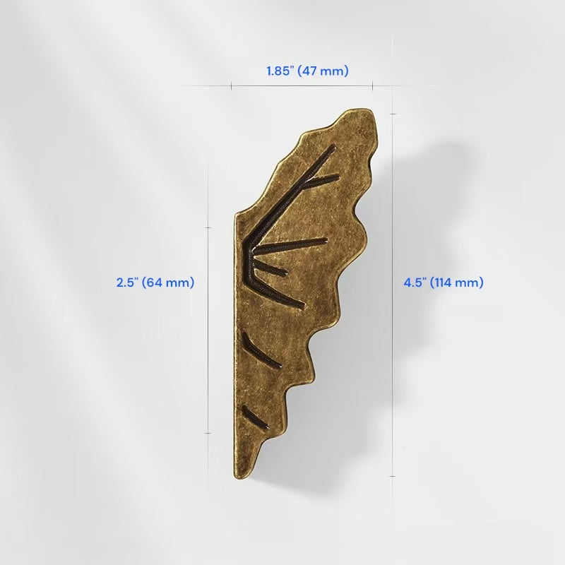 2.5" 3.75" Leaf Cabinet Drawer Pulls, Decorative Hardware
