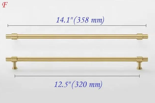 Brushed Brass Cabinet T Bar Handle Gold Vanity Pull, Kitchen Hardware