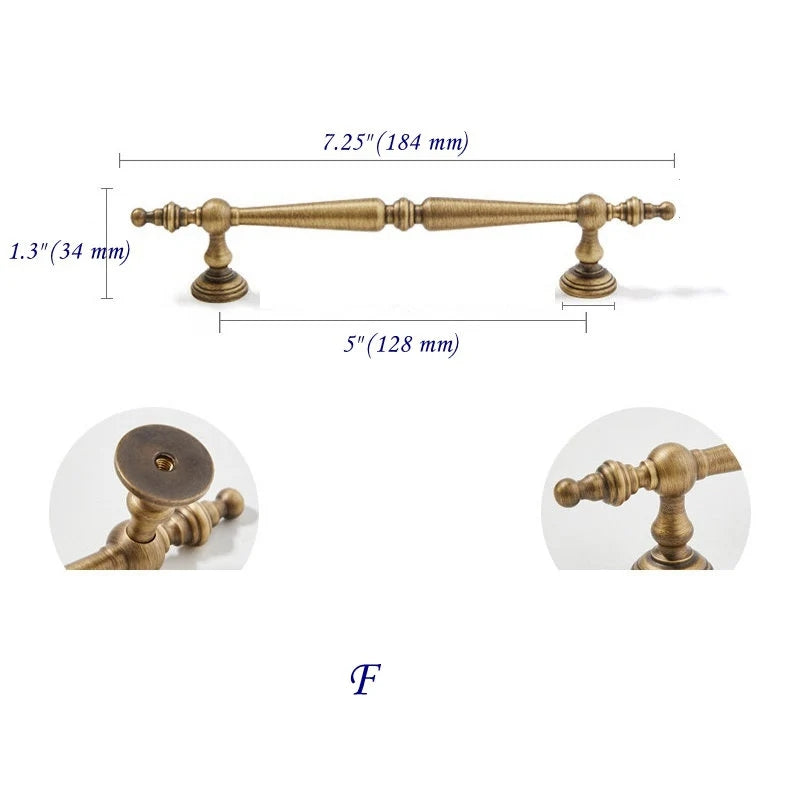 Brass Cabinet Pull Handles, Antique Bronze, Modern Mid Century Kitchen Hardware