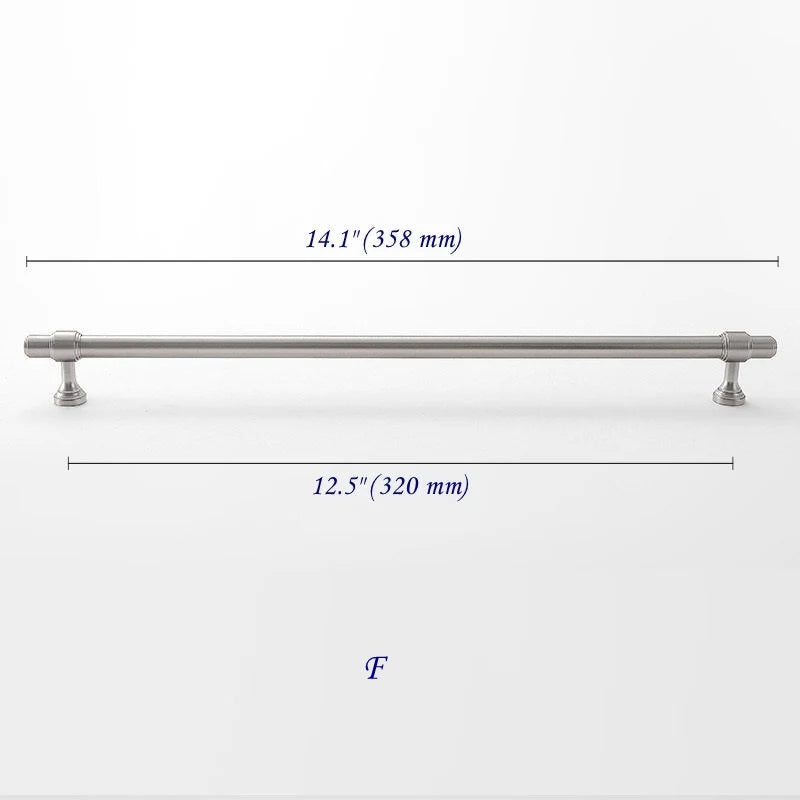 Minimalist Cabinet Bar Pulls, Solid Brass, Brushed Nickel, Modern Kitchen Hardware