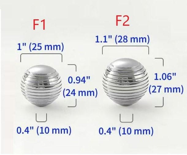 Ball Cabinet Knob, Solid Brass, Polished Chrome Drawer Pull, Kitchen Hardware