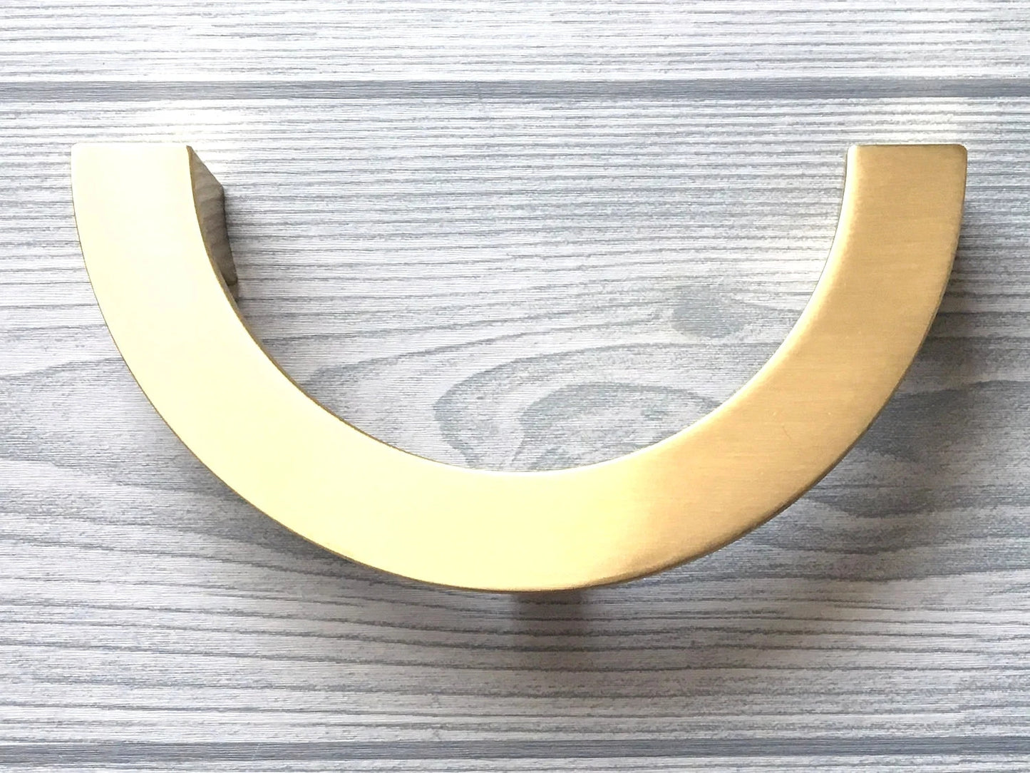 Half Circle Cabinet Handles, MCM Drawer Pulls 3.75" 5" Centers, Gold Nickel Black Bronze
