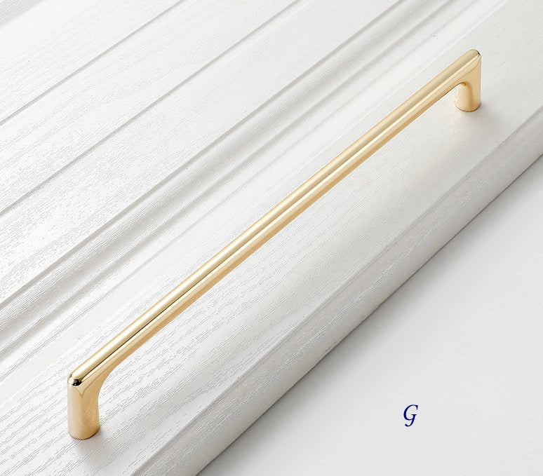 Polished Gold Cabinet Pulls, MCM Wardrobe Handles, Kitchen Hardware
