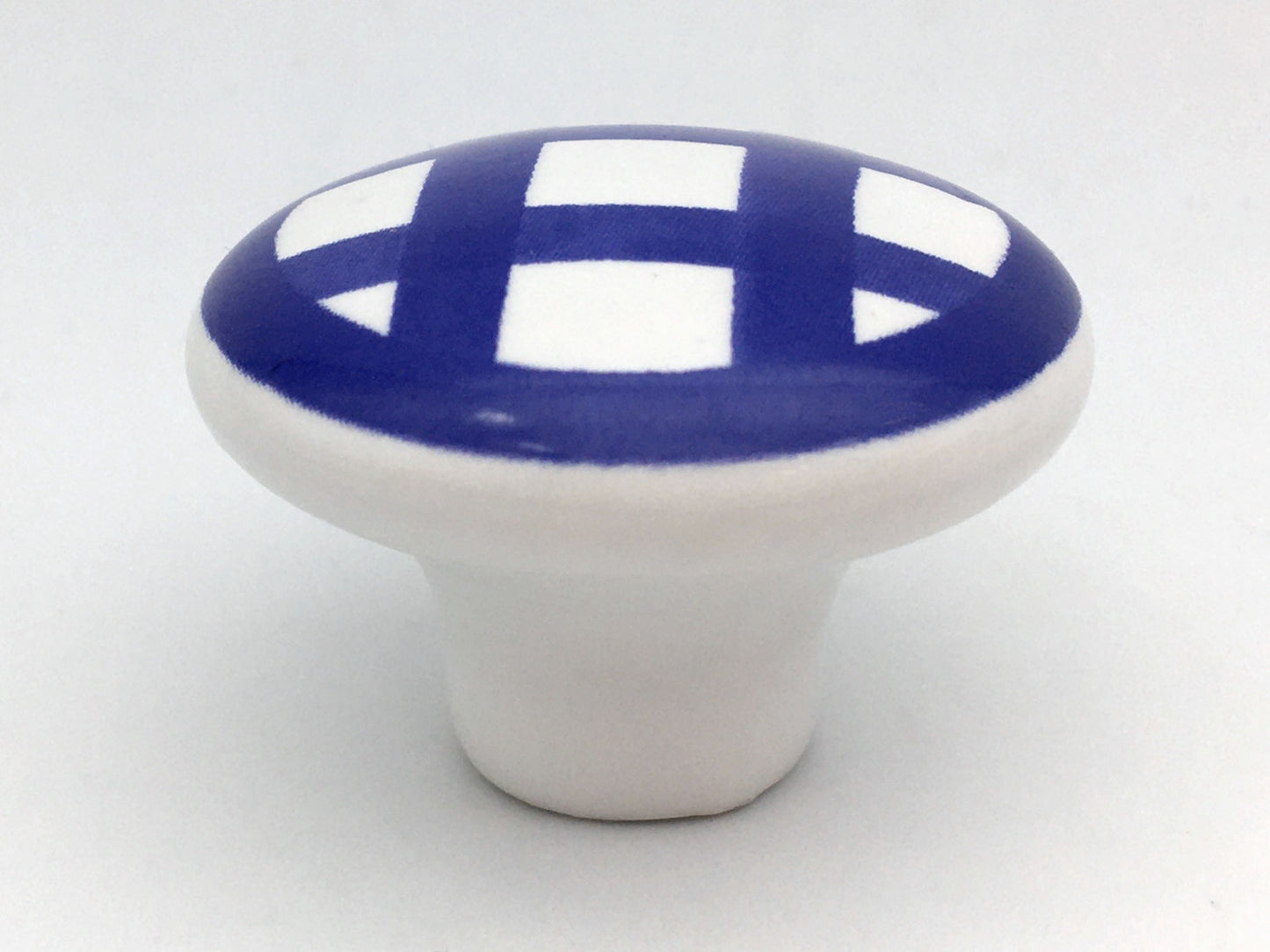 Ceramic Cabinet Knobs, Kitchen Drawer Pulls Hardware, Floral Gingham Checkered