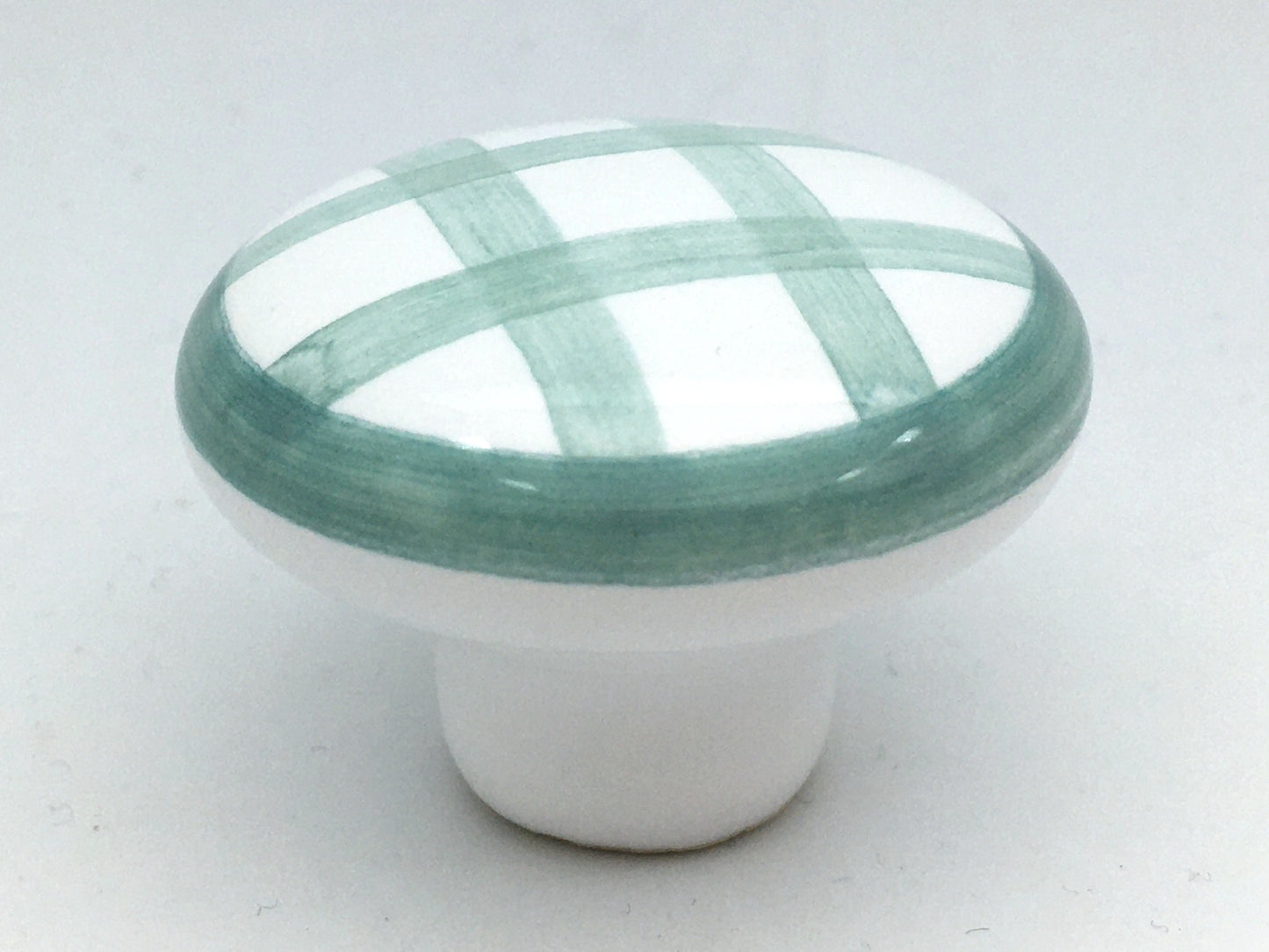 Ceramic Cabinet Knobs, Kitchen Drawer Pulls Hardware, Floral Gingham Checkered