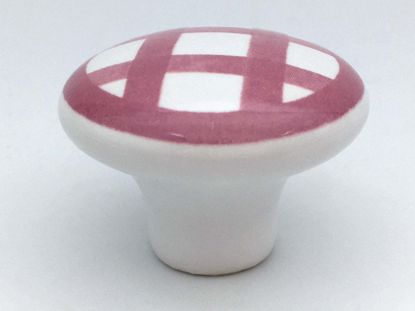 Ceramic Cabinet Knobs, Kitchen Drawer Pulls Hardware, Floral Gingham Checkered