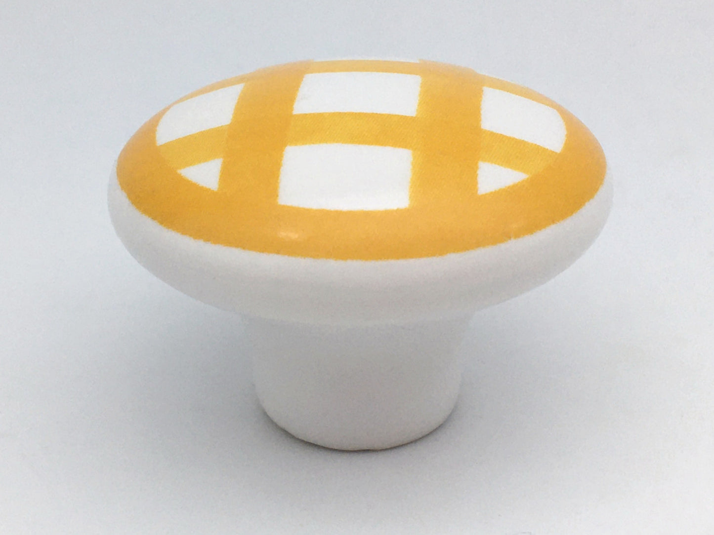 Ceramic Cabinet Knobs, Kitchen Drawer Pulls Hardware, Floral Gingham Checkered