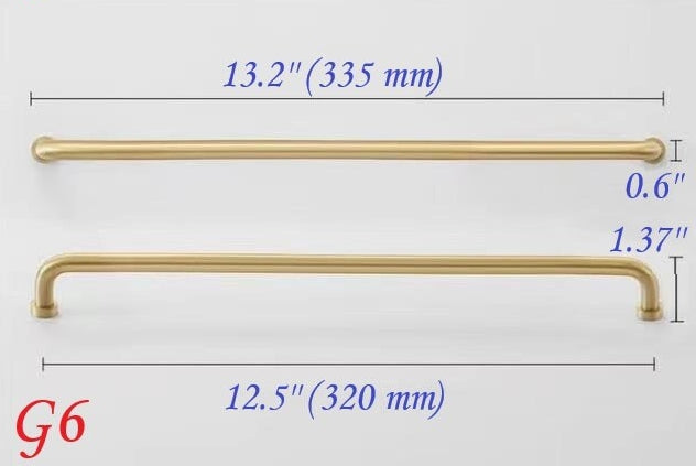 Brushed Brass D Cabinet Pulls, Cup Handles, Kitchen Hardware