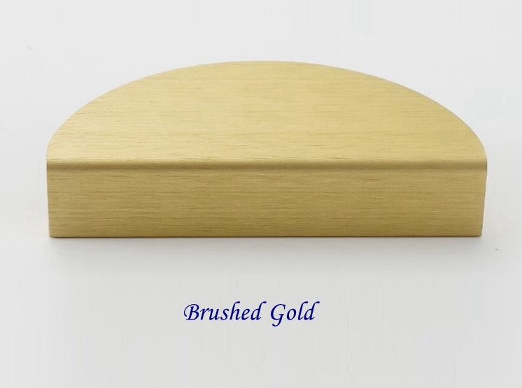 Half Moon Drawer Pulls, 2.5", 5", 6.25" Centers, Gold, Beige, Gray, White, Green, Orange