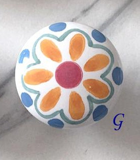 Ceramic Drawer Knobs, Kitchen Cabinet Pulls Hardware, Flower Bird Colorful
