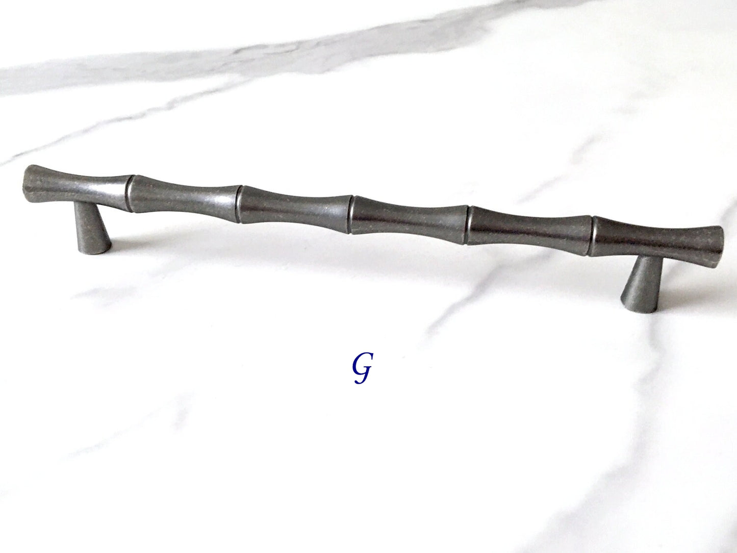 Pewter Bamboo Cabinet Pulls 160mm